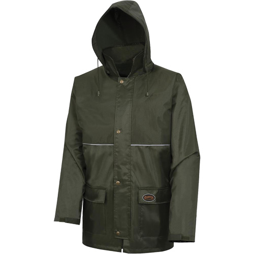 D8120J Nailhead Ripstop Tree Planter Hooded Jacket, Polyester/PVC, 5X-Large, Green