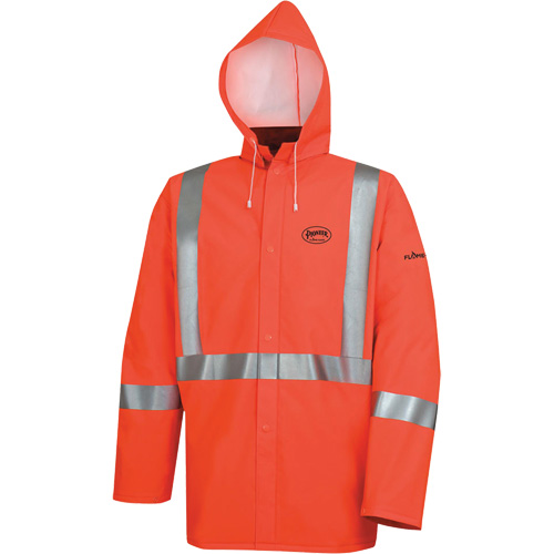 576J High-Visibility FR Rain Jacket, 2X-Large, High Visibility Orange