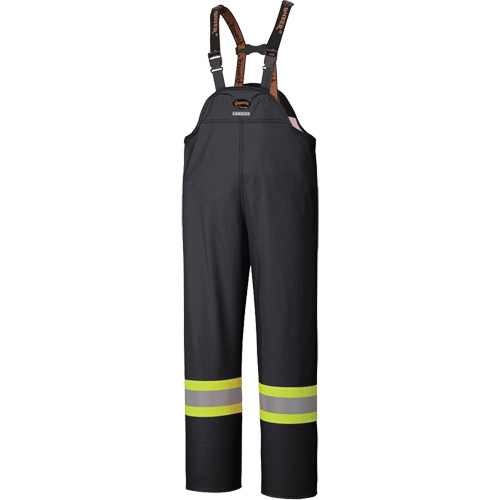 5895BK Flame-Resistant Waterproof Stretch Bib Pants, Small, Black