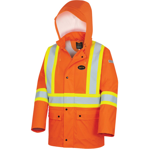 5892PKT High-Visibility FR Waterproof Safety Jacket, Medium, High Visibility Orange