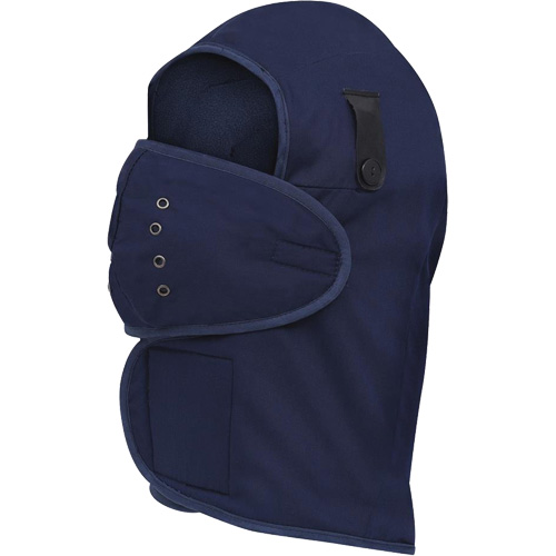 565N Long-Necked Hardhat Liner, Fleece Lining, One Size, Navy Blue