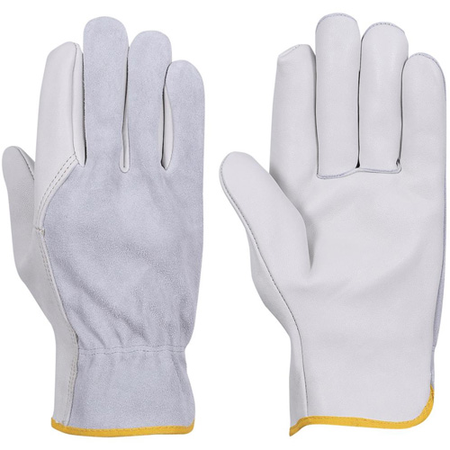 535G Beige Driver's Gloves, Medium, Grain Cowhide Palm