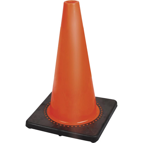 181P Premium Flexible Safety Cone, 18", Orange