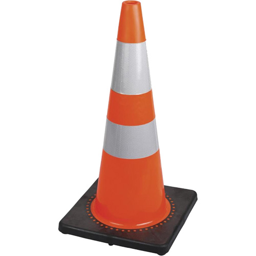 183 Premium Flexible Safety Cone, 28", Orange, 4" & 6" Reflective Collar(s)