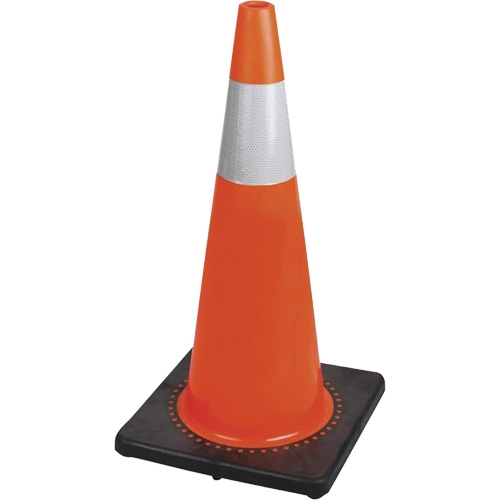 183N Premium Flexible Safety Cone, 28", Orange, 4" Reflective Collar(s)