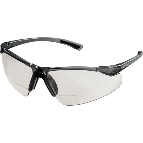 XM340RX Safety Glasses with 2X Magnification, Clear Lens, Anti-Scratch, ANSI Z87+/Meets/Exceeds CSA Z94.3