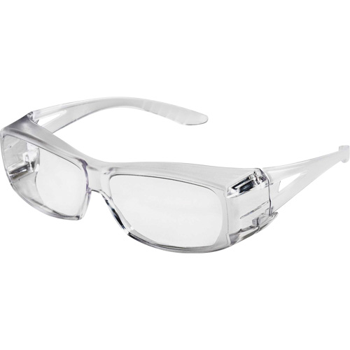X350 OTG Safety Glasses, Clear Lens, Anti-Scratch, ANSI Z87+/Meets/Exceeds CSA Z94.3