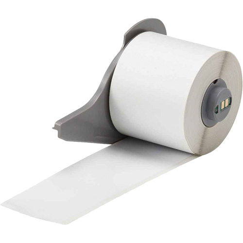 All-Weather Permanent Adhesive Label Tape, Vinyl, White, 2" Width