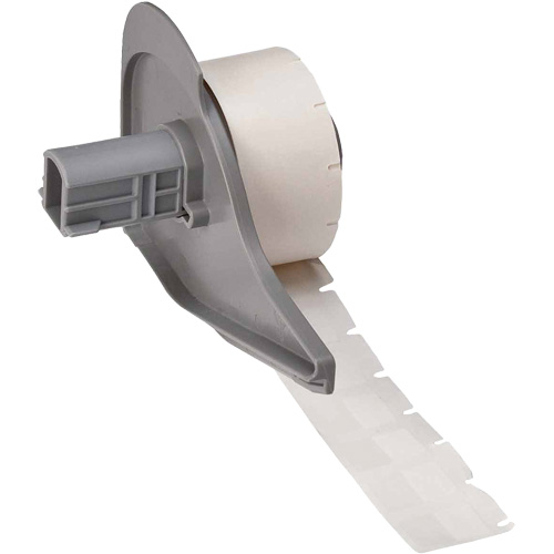 Self-Laminating Wrap-Around Wire & Cable Labels, Vinyl, 0.5" L x 0.75" H, White