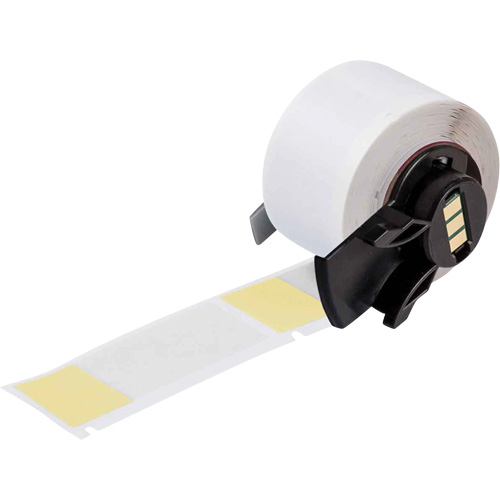 Self-Laminating Wrap-Around Wire & Cable Labels, Vinyl, 1" L x 2.5" H, White