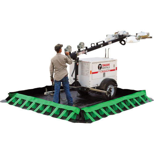 Compact Ultra-Containment Berm®, 179 US gal. Capacity, 6' W x 4' L x 12" H, Hinge Bracket