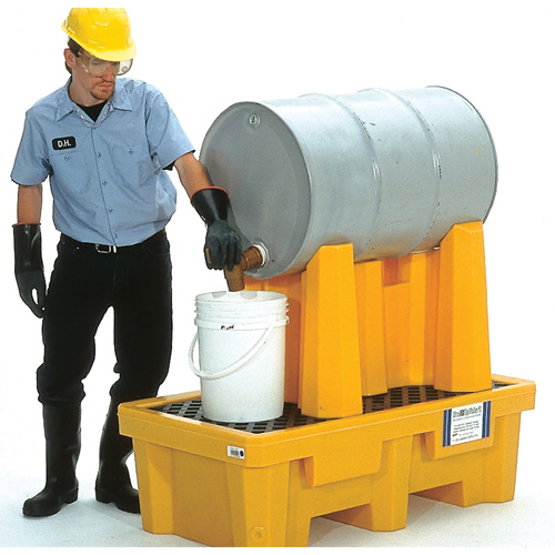 Ultra-Drum Rack 1-Drum Containment System with Drain, 52" L x 29" W x 49.5" H, 750 US gal. Capacity