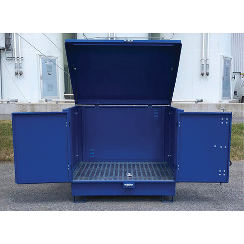 Ultra-Hard Top S4 Steel Spill Pallet, 61" L x 54.4" W x 52" H, 4700 lbs. Load Capacity