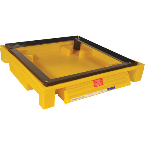 Single Drum Ultra-Safety Cabinet Bladder System®, 37.8" L x 37.8" W x 6.3" H, 1500 lbs. Load Capacity
