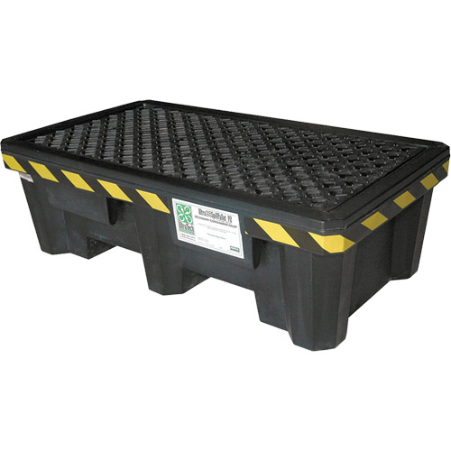 2-Drum Economy Ultra-Spill Pallet®, 66 US gal. Spill Capacity, 53" x 29" x 16.5"