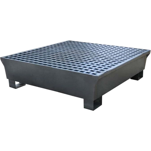 4-Drum Steel Ultra-Spill Pallet®, 68 US gal. Spill Capacity, 49.1" x 47.1" x 10.9"