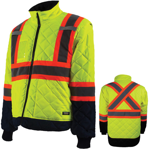 Freezer Jacket, Polyester, High Visibility Orange, X-Large