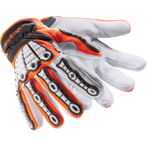 Chrome SLT® Oasis 4073 Impact Gloves, 7/Small, Goatskin Palm, Hook & Loop Cuff