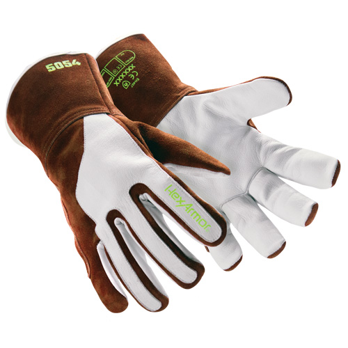 HeatArmor® 5054 Welding Gloves, Grain Goatskin, Size Small/7