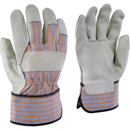 24-61 Striped Work Gloves, Small, Grain Cowhide Palm