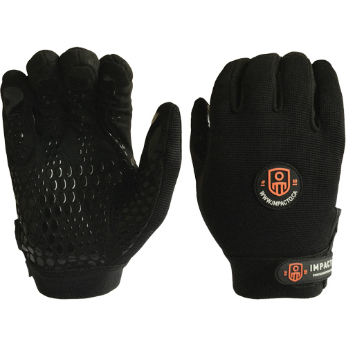 Mechanic Anti-Impact Gloves, 9/Large, Synthetic/Suede Palm, Elastic/Hook & Loop Cuff