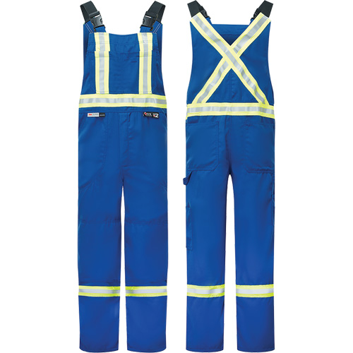 Westex® DH Antistatic 6.5 oz. Flame Resistant Bib Pants, Large (Tall), Royal Blue