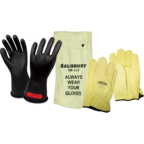Salisbury™ Electrical-Insulating Glove Kit, ASTM Class 0, Size 8, 11" L