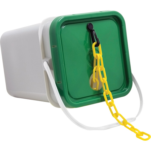Plastic Safety Chain, Yellow, 2" Link, 160' Length