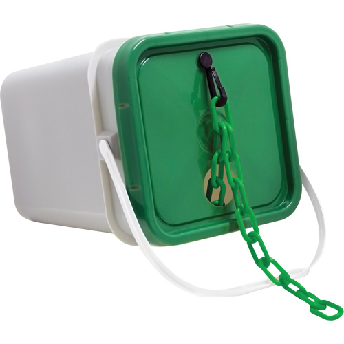 Plastic Safety Chain, Green, 2" Link, 160' Length
