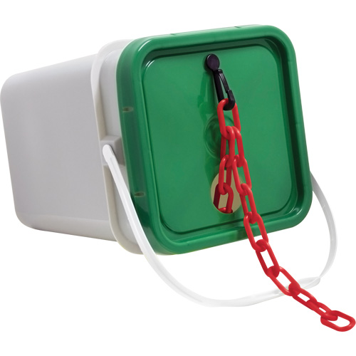 Plastic Safety Chain, Red, 2" Link, 160' Length