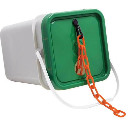 Plastic Safety Chain, Orange, 2" Link, 160' Length
