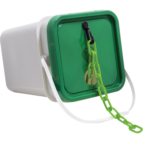 Plastic Safety Chain, Green, 2" Link, 160' Length
