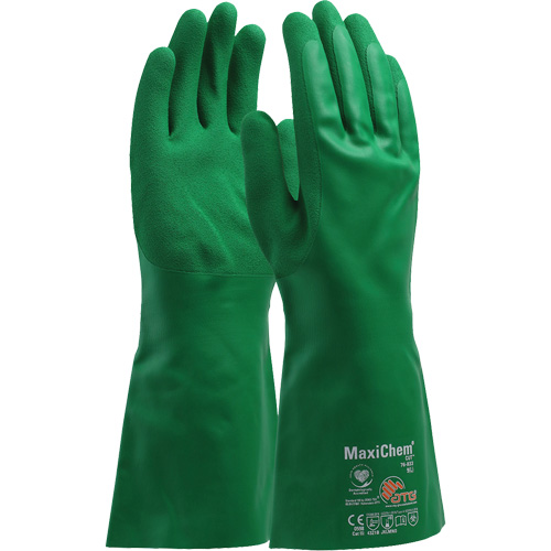 ATG MaxiChem® Cut™ Chemical-Resistant Gloves, Size X-Large, 14" L, Nitrile