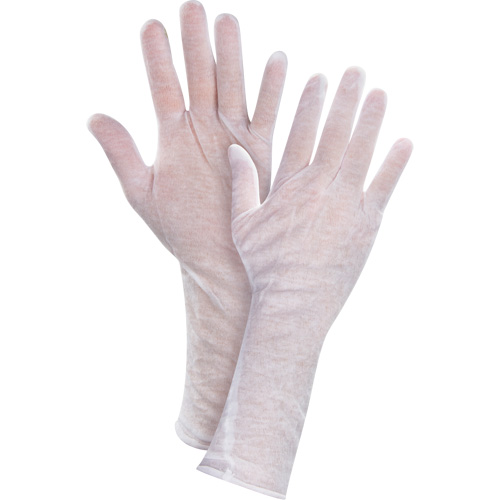 Lightweight Inspection Gloves, Poly/Cotton, Hemmed Cuff, Men's