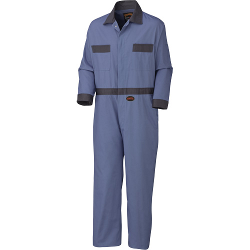 5133T Coveralls with Concealed Brass Buttons, Men's, Navy Blue, Size 50