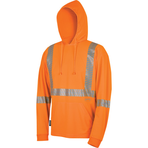 6964 Bird's-Eye Safety Hoodie, Large, High Visibility Orange