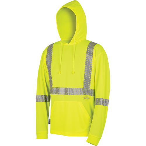 6965 Bird's-Eye Safety Hoodie, 3X-Large, High Visibility Lime-Yellow