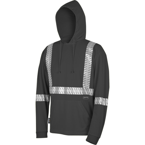6966 Bird's-Eye Safety Hoodie, 4X-Large, Black