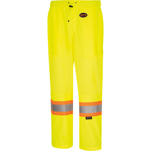 5999PW Women's Traffic Safety Pants, Polyester, Small, High Visibility Lime-Yellow
