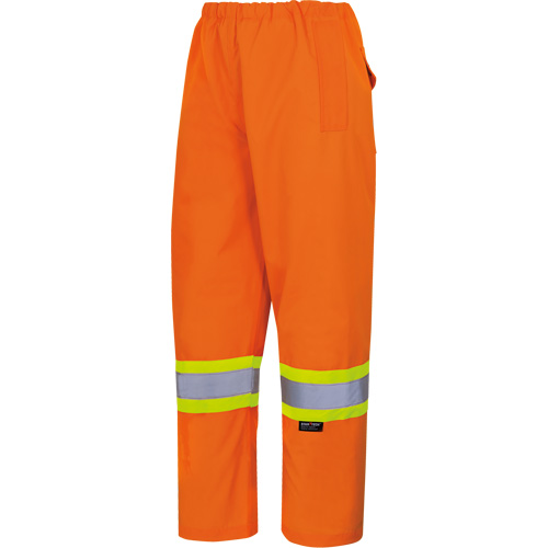 5576 450D Waterproof Safety Pants, Polyester/Polyurethane, Medium, High Visibility Orange