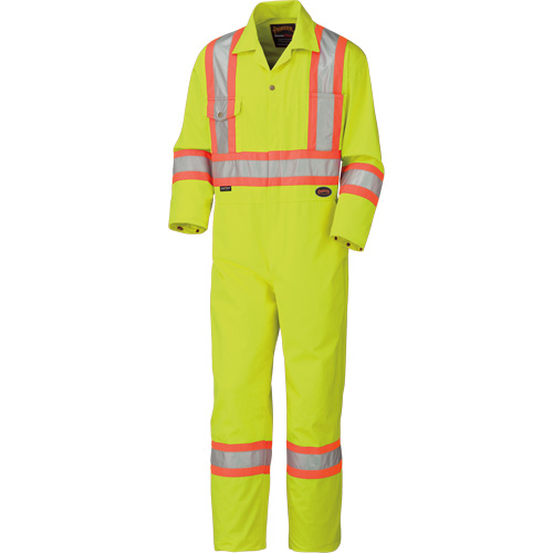 5512T High-Visibility Coveralls, 56 (Tall), High Visibility Lime-Yellow
