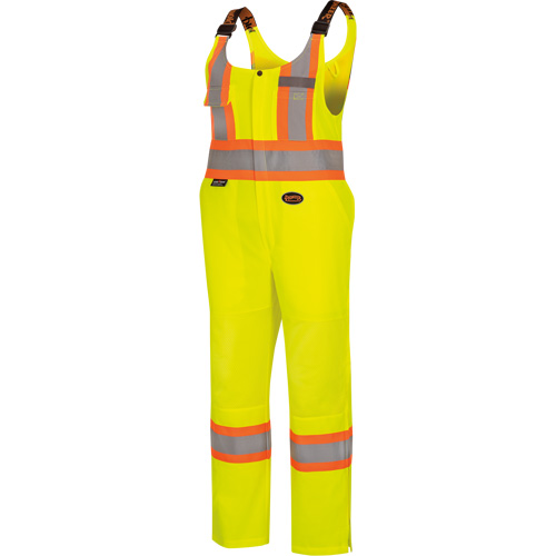 6000W Women's High-Visibility Traffic Safety Overalls, Polyester, X-Large, High Visibility Lime-Yellow