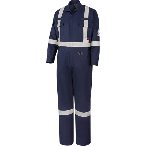 4481T Flash-Gard® FR/Arc Rated Welding Coveralls, 56 (Tall), Navy Blue