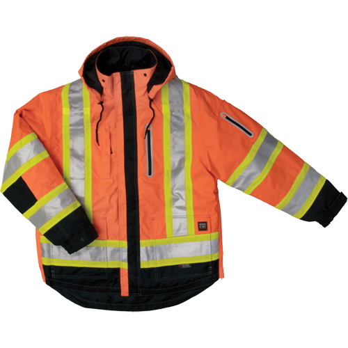 Ripstop 4-in-1 Safety Jacket, Polyester, High Visibility Orange, Small