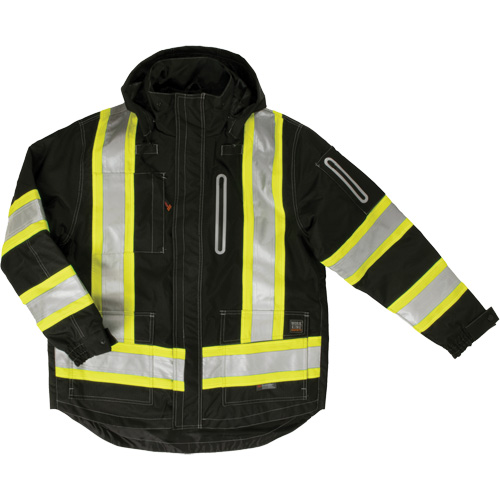 Ripstop 4-in-1 Safety Jacket, Polyester, Black, Large