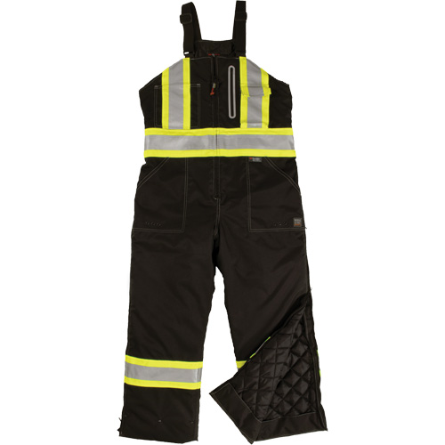 Ripstop Insulated Safety Bib Overall, Polyester, 5X-Large, Black