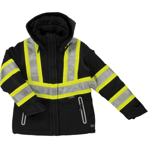 Women’s Insulated Flex Safety Jacket, Polyester, Black, Medium