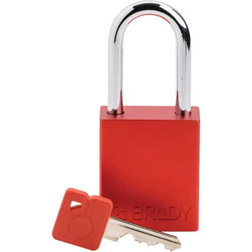 Velocity™ Lockout Padlock, Red, Keyed Different, Aluminum, 1-1/2" Width