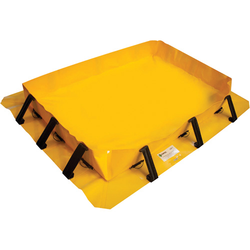 Stinger Yellow Jacket Spill Berm, 180 US gal. Capacity, 6' W x 8' L x 8" H, Snap-Up Bracket