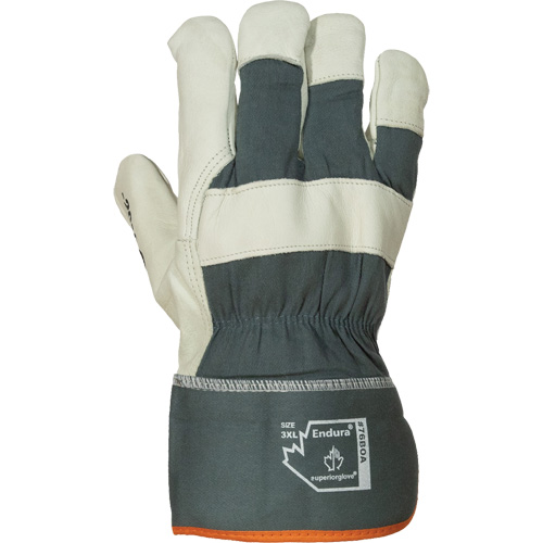 Endura® Winter Fitters Gloves, 3X-Large, Grain Cowhide Palm, Boa Inner Lining